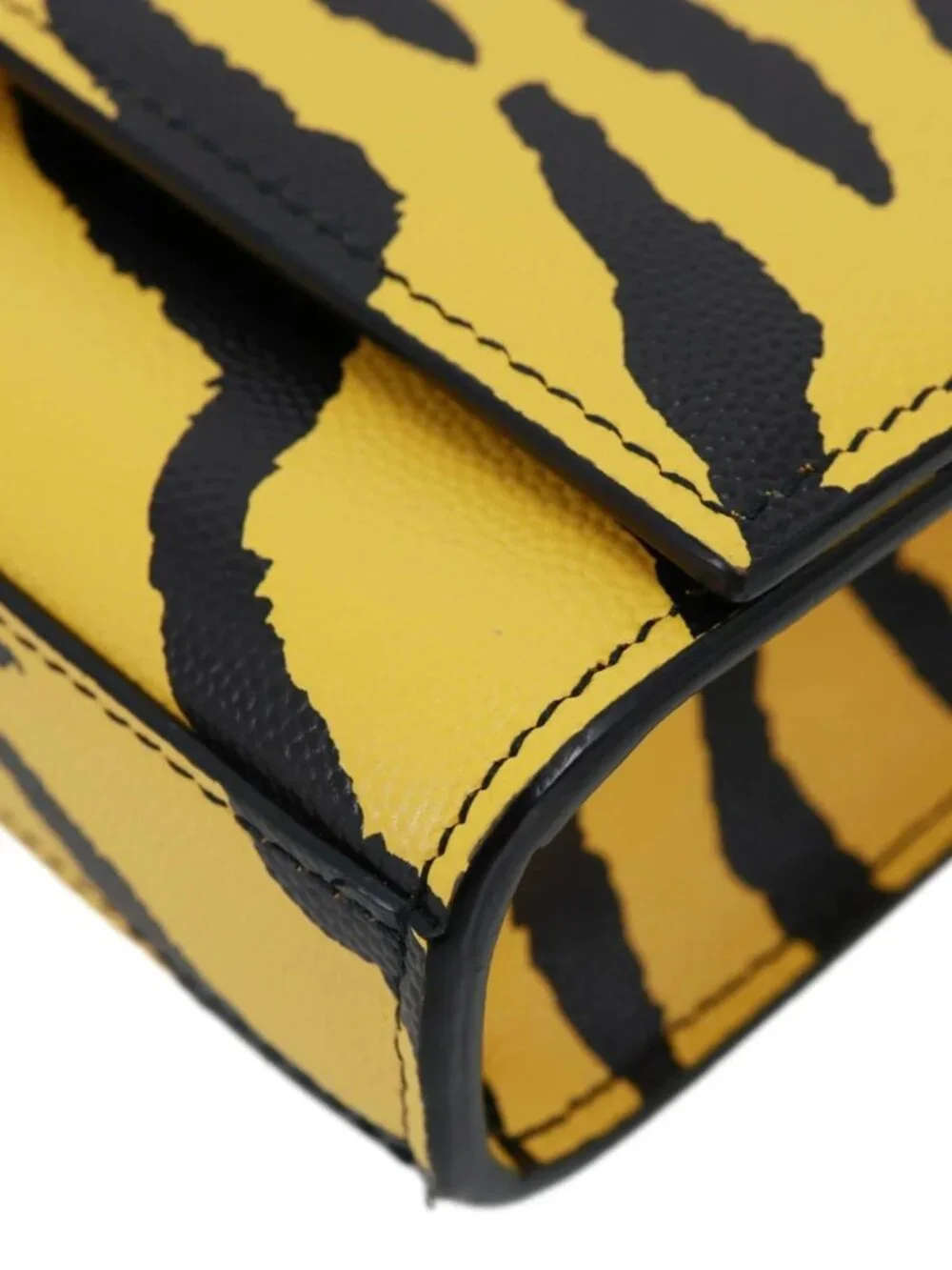 Yves Saint Laurent Classic Kate Zebra Print Leather Crossbody Bag Yellow